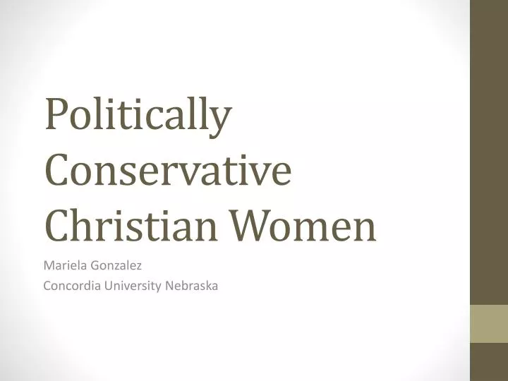 politically conservative christian women
