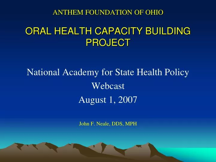 anthem foundation of ohio oral health capacity building project