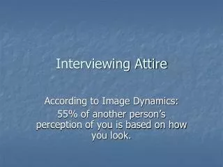 Interviewing Attire