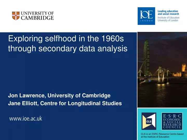 exploring selfhood in the 1960s through secondary data analysis