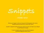 Snippets - slide 1