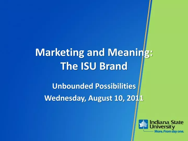 marketing and meaning the isu brand