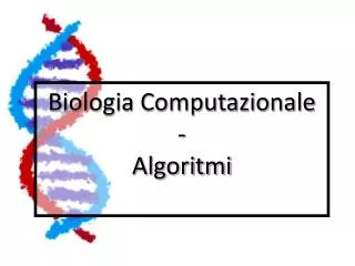 biologia computazionale algoritmi