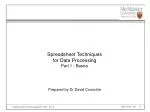 Spreadsheet Techniques for Data Processing: Basics and Functions Understanding - slide 1