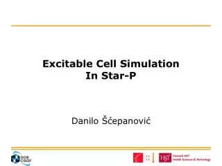 Excitable Cell Simulation In Star-P