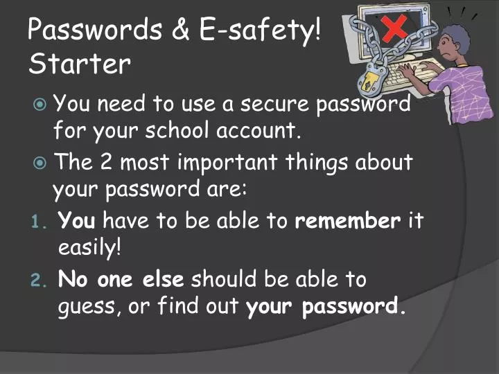 passwords e safety starter