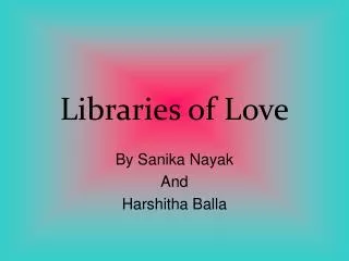 Libraries of Love