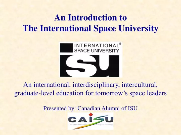 an introduction to the international space university