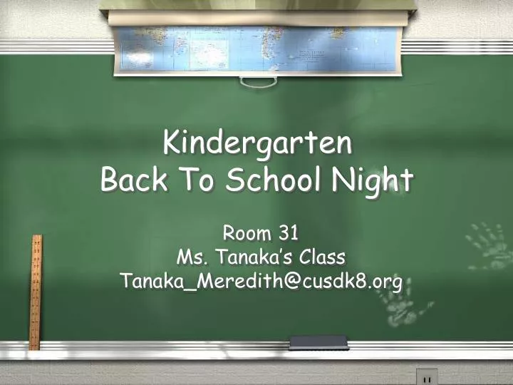 kindergarten back to school night