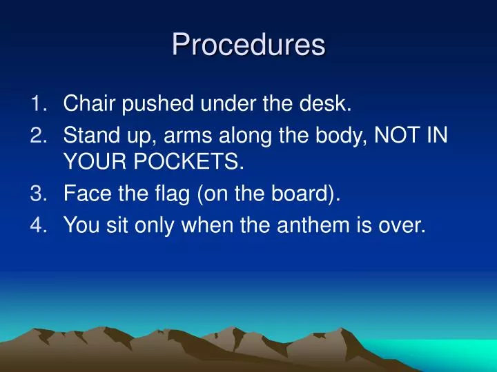 procedures