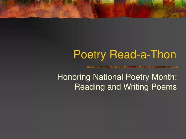 poetry read a thon