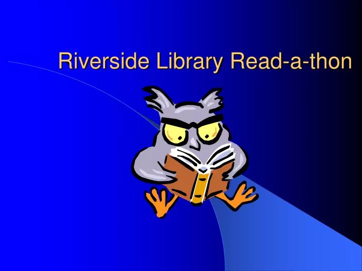 riverside library read a thon