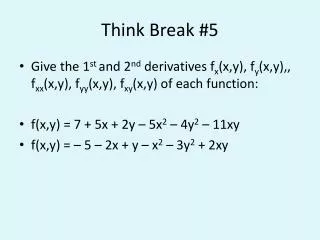Think Break #5