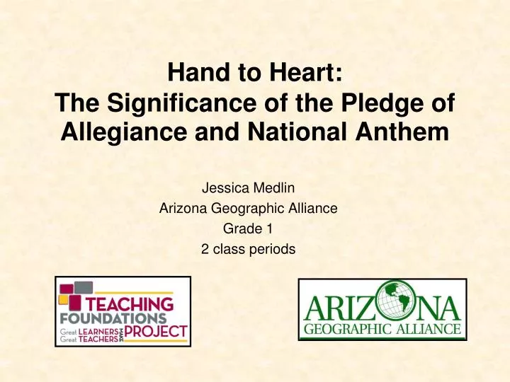 hand to heart the significance of the pledge of allegiance and national anthem