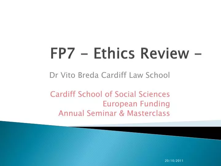 fp7 ethics review