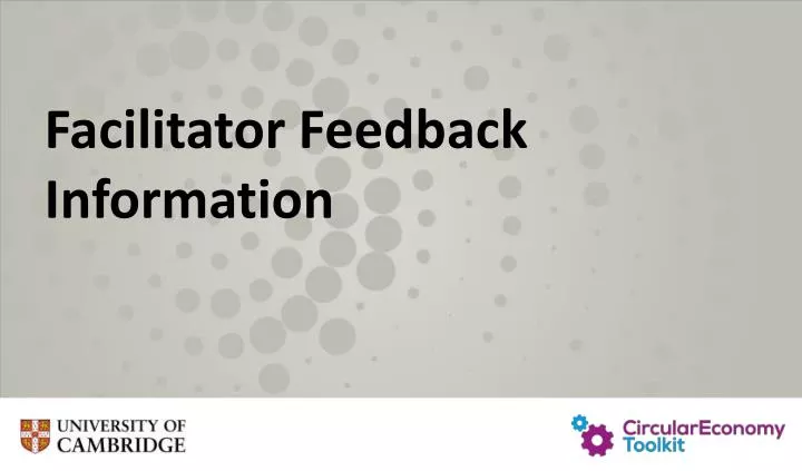facilitator feedback information