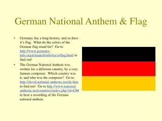 German National Anthem &amp; Flag