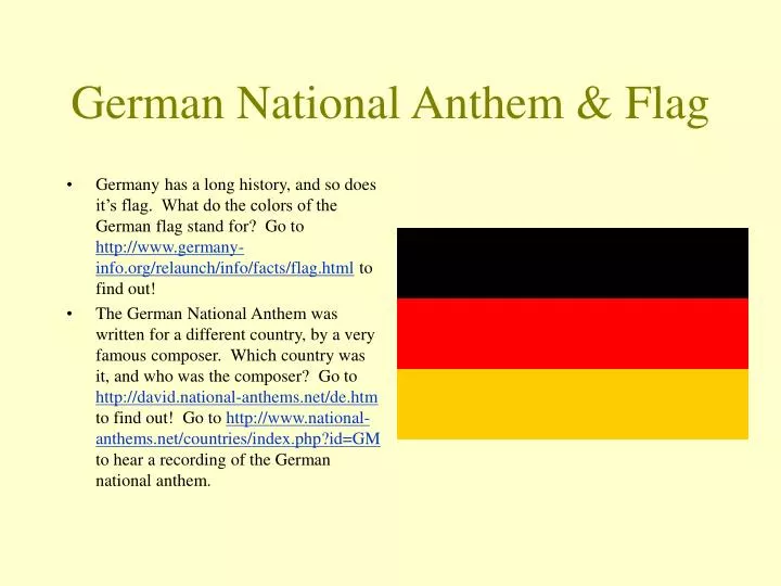 PPT German National Anthem & Flag PowerPoint Presentation, free