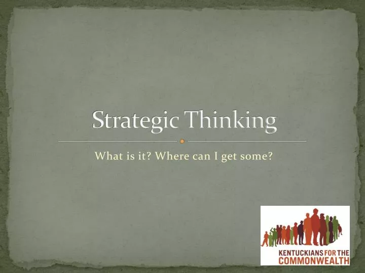 strategic thinking