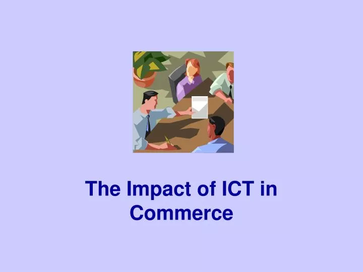 the impact of ict in commerce