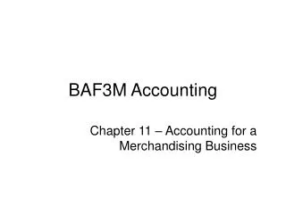 BAF3M Accounting