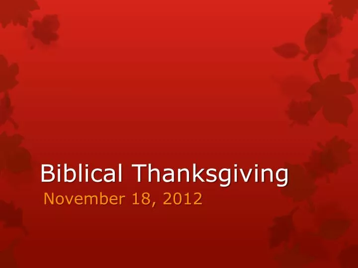 biblical thanksgiving