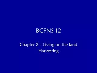 BCFNS 12