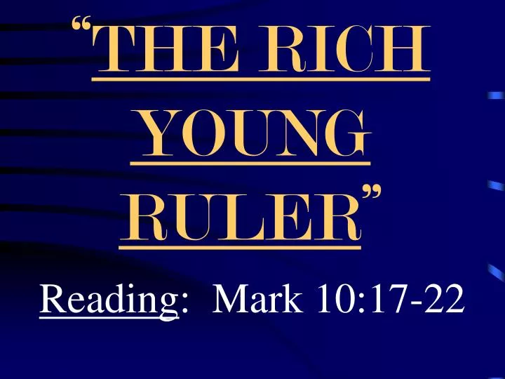 the rich young ruler