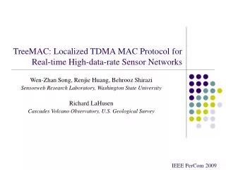 TreeMAC: Localized TDMA MAC Protocol for Real-time High-data-rate Sensor Networks