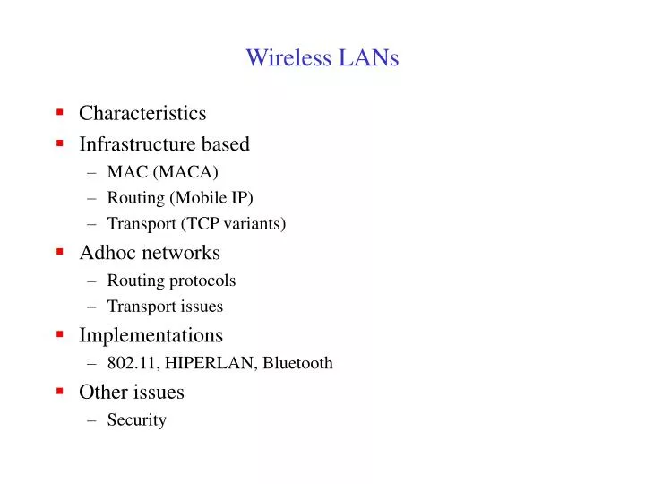 wireless lans