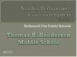 Teacher Performance Evaluation System Overview - slide 1