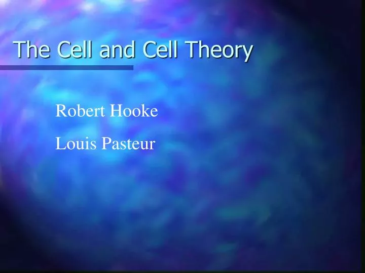 the cell and cell theory