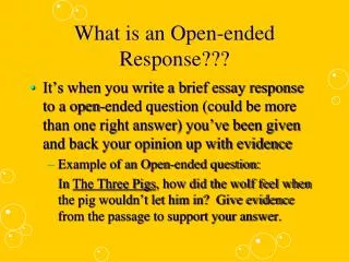 What is an Open-ended Response???