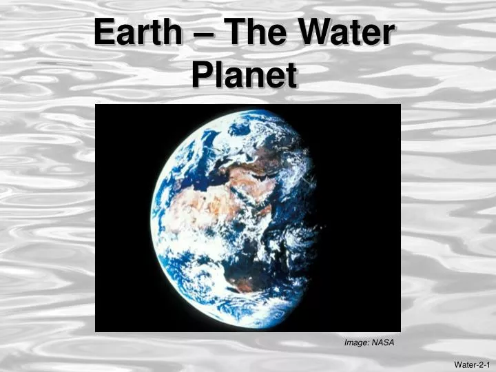 earth the water planet