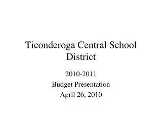 Ticonderoga Central School District