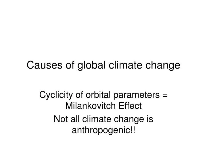 causes of global climate change