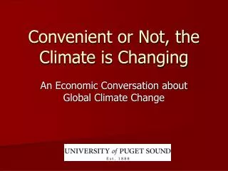 Convenient or Not, the Climate is Changing