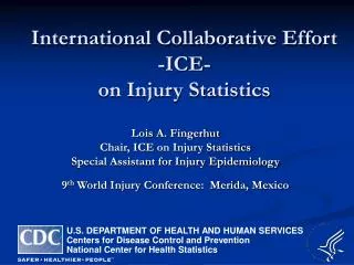 International Collaborative Effort -ICE- on Injury Statistics