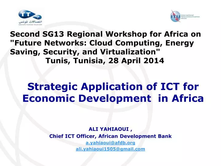 strategic application of ict for economic development in africa