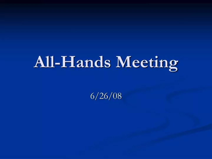 all hands meeting