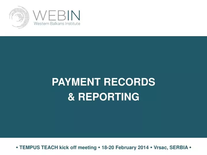 payment records reporting