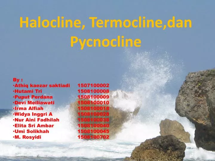 halocline termocline dan pycnocline