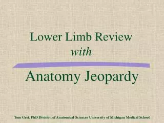 Lower Limb Review with