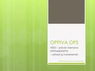 oppiva ops