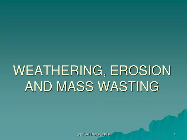 weathering erosion and mass wasting