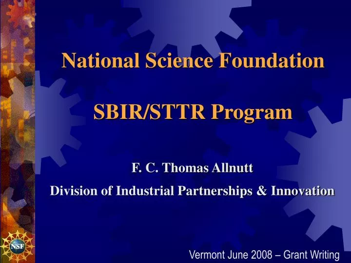 national science foundation sbir sttr program