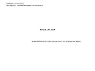 apele din asia