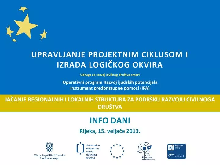 upravljanje projektnim ciklusom i izrada logi kog okvira