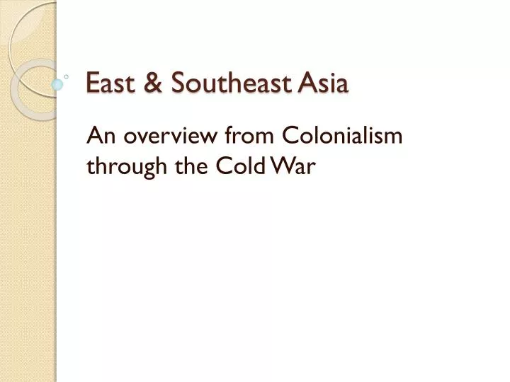 east southeast asia