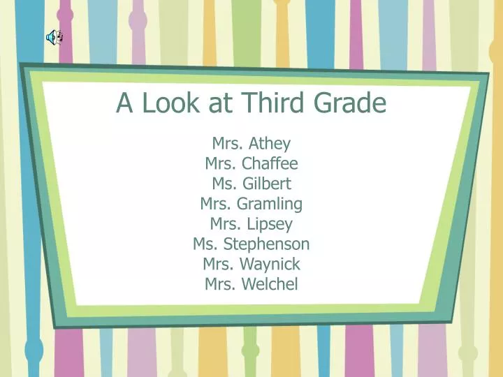 a look at third grade
